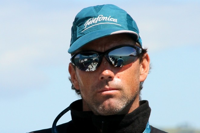 Telefonica skipper Iker Martinez is a double Olympic medalist and triple World Champion, with two previous circumnavigations. © Richard Gladwell www.photosport.co.nz